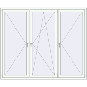 REHAU Euro 70 2150x1800 мм Білий (RAL 9016) з двох сторін REHAU Euro 70 2150x1800 мм Білий (RAL 9016) з двох сторін