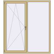 Вікна 1600x1800 мм Altest Pony 375 RAL 1000 Green beige з двох сторін