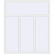REHAU Euro 60 1800x2100 мм Білий (RAL 9016) з двох сторін