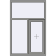 Altest Pony 375 1000x1500 мм RAL 9007 Grey aluminium з двох сторін