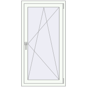 REHAU Euro 70 735x1429 мм Білий (RAL 9016) з двох сторін REHAU Euro 70 735x1429 мм Білий (RAL 9016) з двох сторін