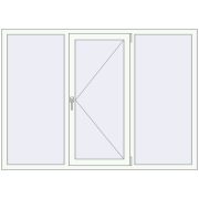REHAU Euro 70 1800x1300 мм Білий (RAL 9016) з двох сторін