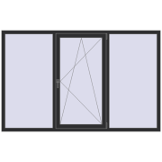 REHAU Euro 70 2200x1400 мм ANTHRACITE_GREY_GLATT з двох сторін REHAU Euro 70 2200x1400 мм ANTHRACITE_GREY_GLATT з двох сторін
