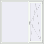 REHAU Brillant-Design 1700x1700 мм Білий (RAL 9016) з двох сторін