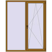 REHAU SYNEGO MD 1500x1900 мм LIGHT_OAK з двох сторін