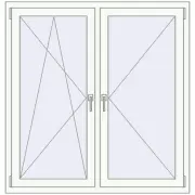 Вікна 1300x1350 мм REHAU Euro 60 Білий (RAL 9016) з двох сторін