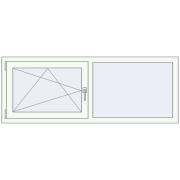 REHAU Euro 60 1600x600 мм Білий (RAL 9016) з двох сторін