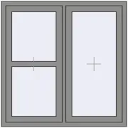 Altest Pony 375 1200x1200 мм RAL 9007 Grey aluminium з двох сторін