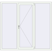 REHAU Euro 70 1800x1700 мм Білий (RAL 9016) з двох сторін