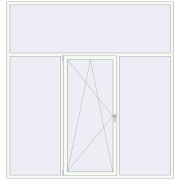 Вікна 2549x2700 мм REHAU Brillant-Design Білий (RAL 9016) з двох сторін