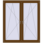 REHAU SYNEGO MD 1450x1650 мм WALNUT з двох сторін