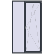 REHAU Euro 70 1360x2370 мм ANTHRACITE_GREY_STRUKTURAL з двох сторін REHAU Euro 70 1360x2370 мм ANTHRACITE_GREY_STRUKTURAL з двох сторін