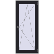 REHAU Euro 70 650x1500 мм BLACK_ULTI-MATT з двох сторін