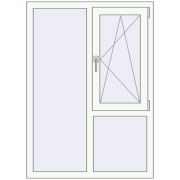 REHAU Euro 70 970x1350 мм Білий (RAL 9016) з двох сторін