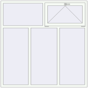 Altest Pony 375 1800x1800 мм RAL 9016 Traffic white з двох сторін Altest Pony 375 1800x1800 мм RAL 9016 Traffic white з двох сторін