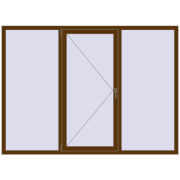 REHAU Euro 70 2200x1600 мм WALNUT з двох сторін