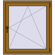 Вікна 900x1000 мм REHAU SYNEGO MD LIGHT_OAK з двох сторін