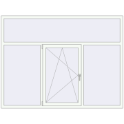 REHAU Euro 60 2175x1650 мм Білий (RAL 9016) з двох сторін REHAU Euro 60 2175x1650 мм Білий (RAL 9016) з двох сторін