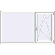 REHAU SYNEGO MD 1800x1100 мм Білий (RAL 9016) з двох сторін