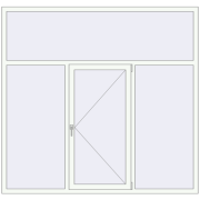 REHAU Euro 60 2100x2000 мм Білий (RAL 9016) з двох сторін REHAU Euro 60 2100x2000 мм Білий (RAL 9016) з двох сторін