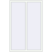 REHAU Euro 70 1050x1630 мм Білий (RAL 9016) з двох сторін