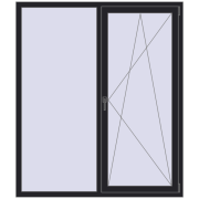 REHAU Brillant-Design 1500x1750 мм BLACK_ULTI-MATT з двох сторін REHAU Brillant-Design 1500x1750 мм BLACK_ULTI-MATT з двох сторін