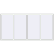 REHAU Euro 70 2800x1400 мм Білий (RAL 9016) з двох сторін