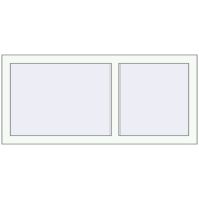 REHAU Euro 60 1190x540 мм Білий (RAL 9016) з двох сторін