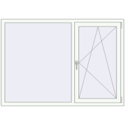 REHAU Brillant-Design 1700x1200 мм Білий (RAL 9016) з двох сторін