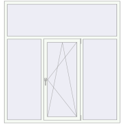 Вікна 1900x2000 мм REHAU Brillant-Design Білий (RAL 9016) з двох сторін