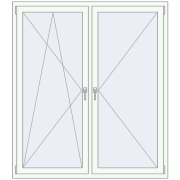 REHAU Euro 70 1500x1700 мм Білий (RAL 9016) з двох сторін REHAU Euro 70 1500x1700 мм Білий (RAL 9016) з двох сторін