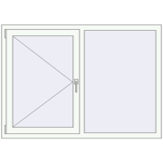 REHAU Euro 60 1450x1030 мм Білий (RAL 9016) з двох сторін