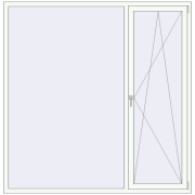 REHAU Euro 70 2030x2070 мм Білий (RAL 9016) з двох сторін