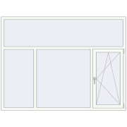 REHAU Brillant-Design 2200x1650 мм Білий (RAL 9016) з двох сторін