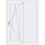 REHAU SYNEGO MD 980x1350 мм Білий (RAL 9016) з двох сторін