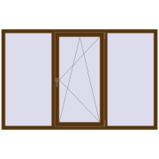 REHAU Euro 70 2100x1350 мм WALNUT з двох сторін
