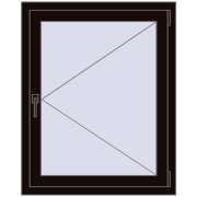REHAU Euro 60 800x1000 мм BLACK_BROWN з двох сторін