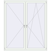 REHAU Brillant-Design 1800x2100 мм Білий (RAL 9016) з двох сторін