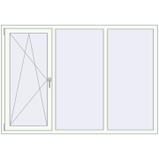 REHAU Brillant-Design 1890x1320 мм Білий (RAL 9016) з двох сторін REHAU Brillant-Design 1890x1320 мм Білий (RAL 9016) з двох сторін