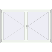 REHAU Euro 70 1800x1200 мм Білий (RAL 9016) з двох сторін REHAU Euro 70 1800x1200 мм Білий (RAL 9016) з двох сторін