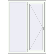 REHAU Euro 70 1130x1570 мм Білий (RAL 9016) з двох сторін REHAU Euro 70 1130x1570 мм Білий (RAL 9016) з двох сторін