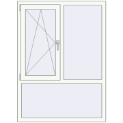 REHAU Euro 60 1100x1500 мм Білий (RAL 9016) з двох сторін REHAU Euro 60 1100x1500 мм Білий (RAL 9016) з двох сторін
