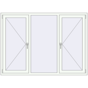 REHAU SYNEGO MD 1800x1300 мм Білий (RAL 9016) з двох сторін REHAU SYNEGO MD 1800x1300 мм Білий (RAL 9016) з двох сторін