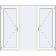 REHAU Euro 60 1750x1450 мм Білий (RAL 9016) з двох сторін