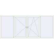 REHAU SYNEGO MD 3500x1500 мм Білий (RAL 9016) з двох сторін