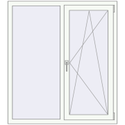 REHAU Euro 70 1180x1330 мм Білий (RAL 9016) з двох сторін