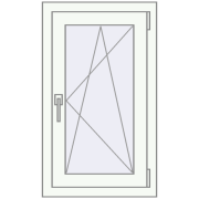 REHAU Euro 70 500x850 мм Білий (RAL 9016) з двох сторін