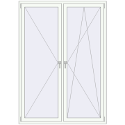 REHAU Euro 60 1500x2100 мм Білий (RAL 9016) з двох сторін