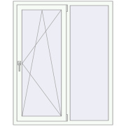 REHAU Euro 60 1160x1440 мм Білий (RAL 9016) з двох сторін REHAU Euro 60 1160x1440 мм Білий (RAL 9016) з двох сторін