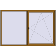REHAU Euro 70 2475x1600 мм LIGHT_OAK з двох сторін